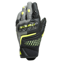 CARBON 3 SHORT GLOVES - BLK/CHAR-GRY/FLUO-YEL