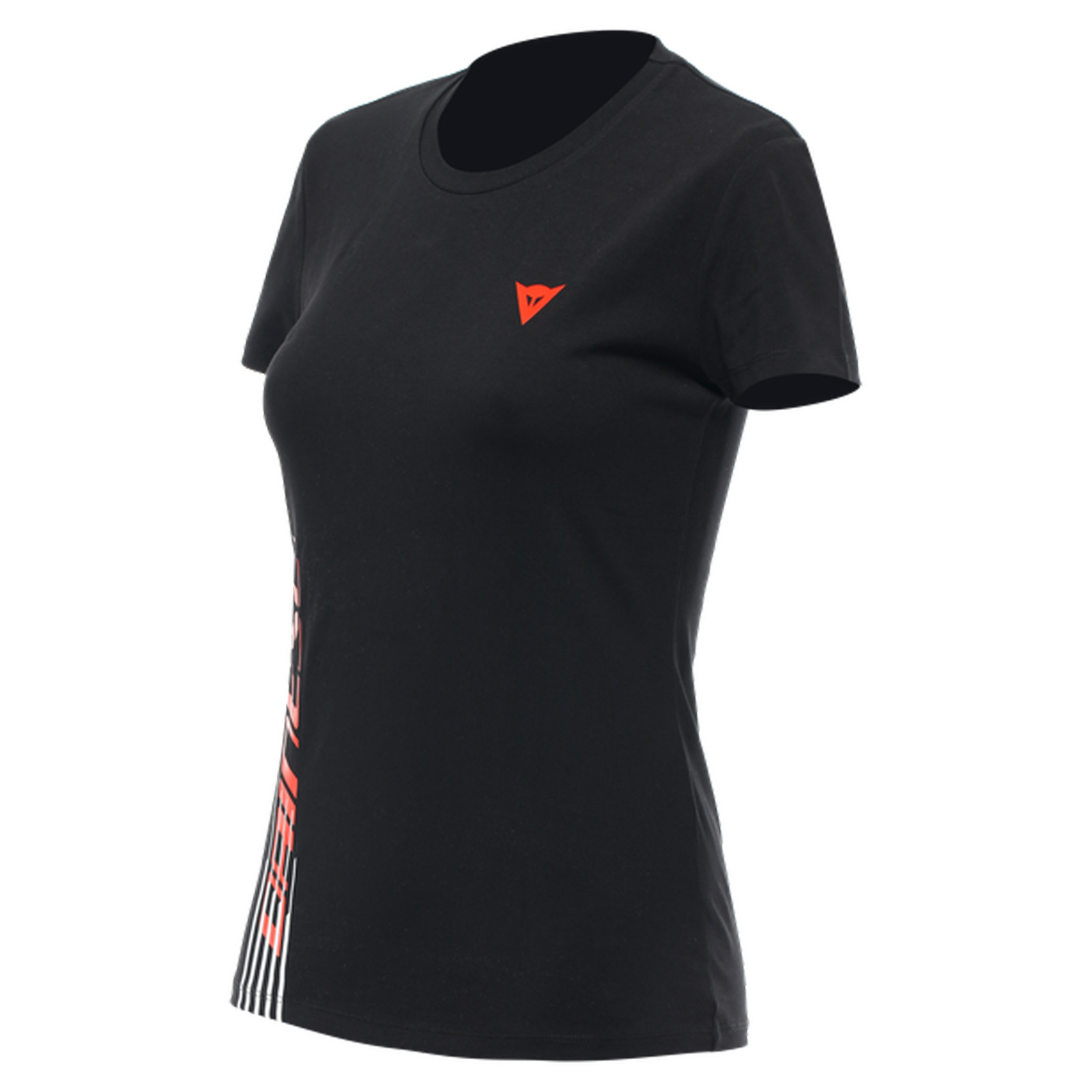 DAINESE CASUAL LOGO LADY T-SHIRT BLK/FLUO-RED/XS