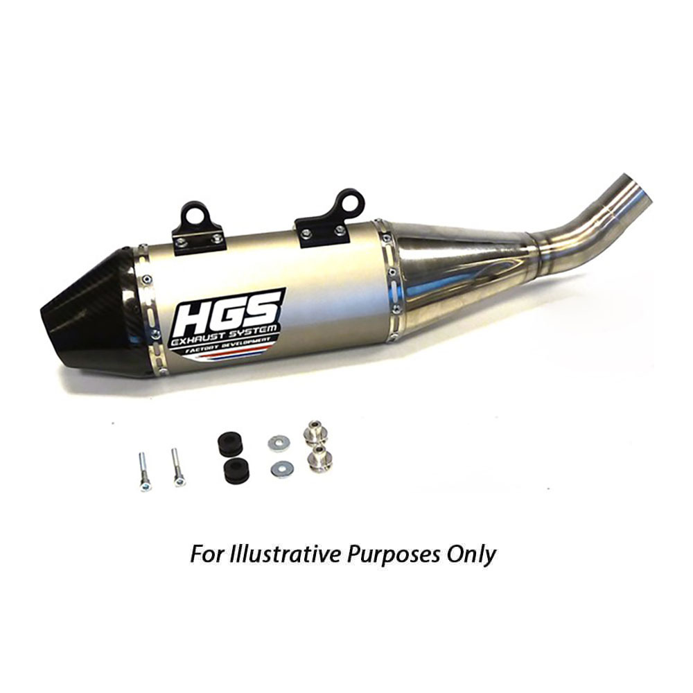 HGS KTM 4 Stroke Stainless Steel Carbon Silencer - 250 SX-F 2019-2022
