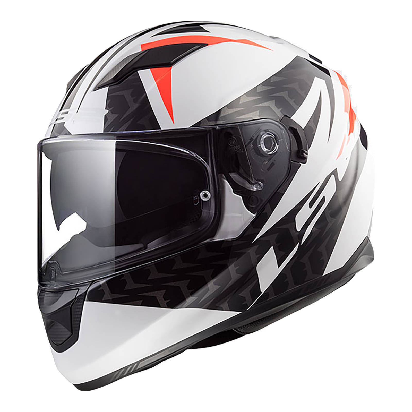 LS2 FF320 Stream Evo Commander Helmet - White / Black / Red