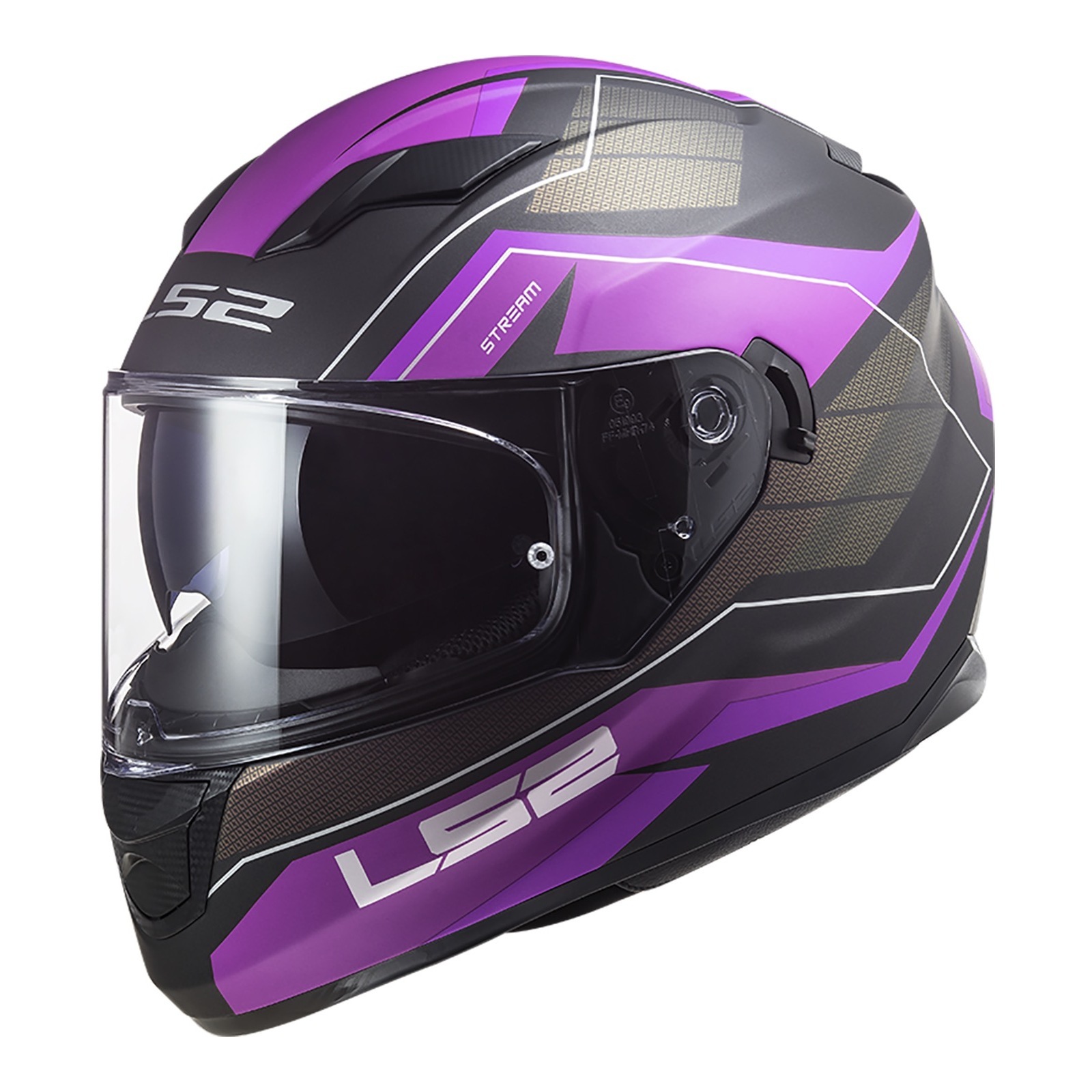 LS2 FF320 Stream Evo Mercury Helmet - Matte Purple / Titanium (M)