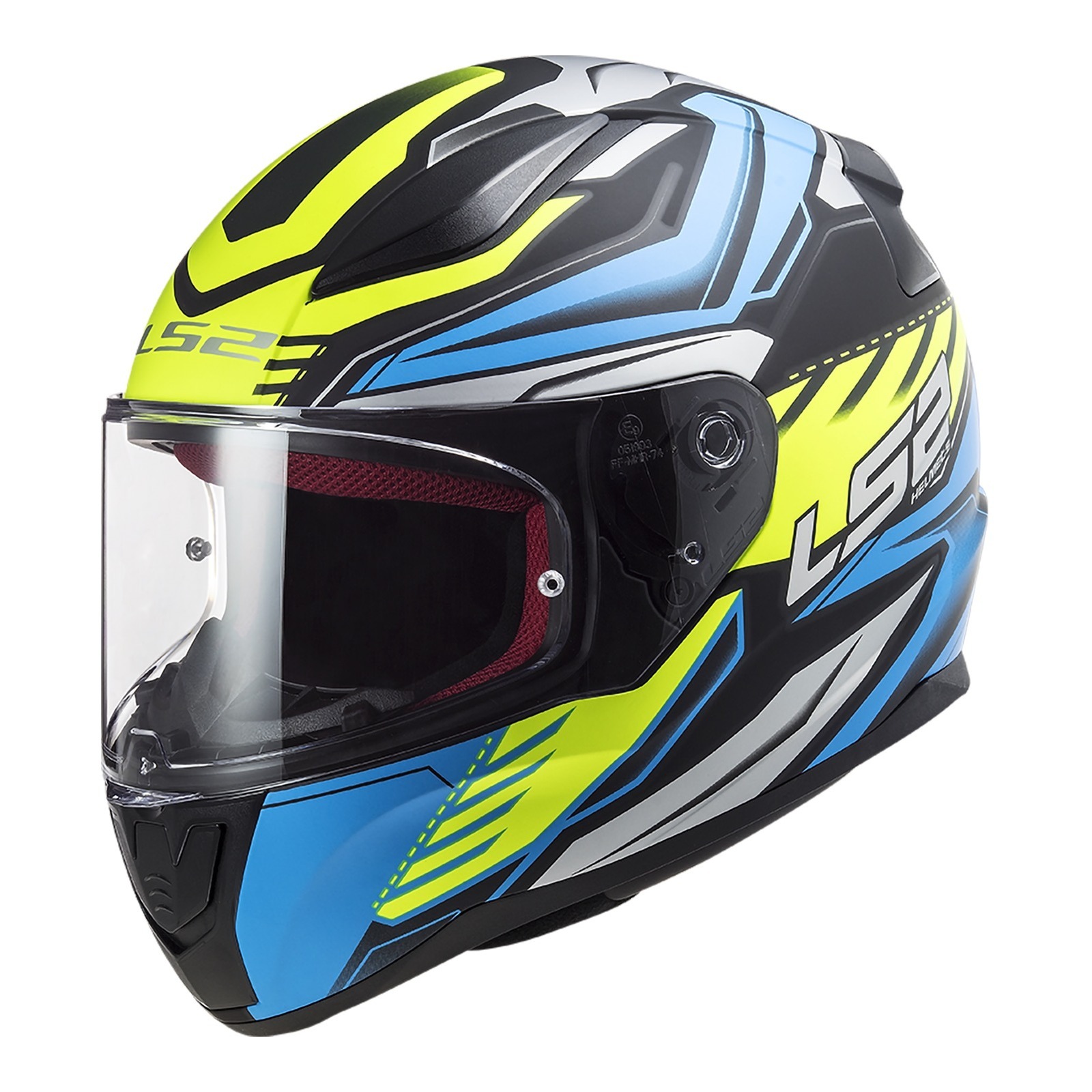 LS2 FF353 Rapid Gale Helmet - Matte Blue / Black / Fluro Yellow (2XL)