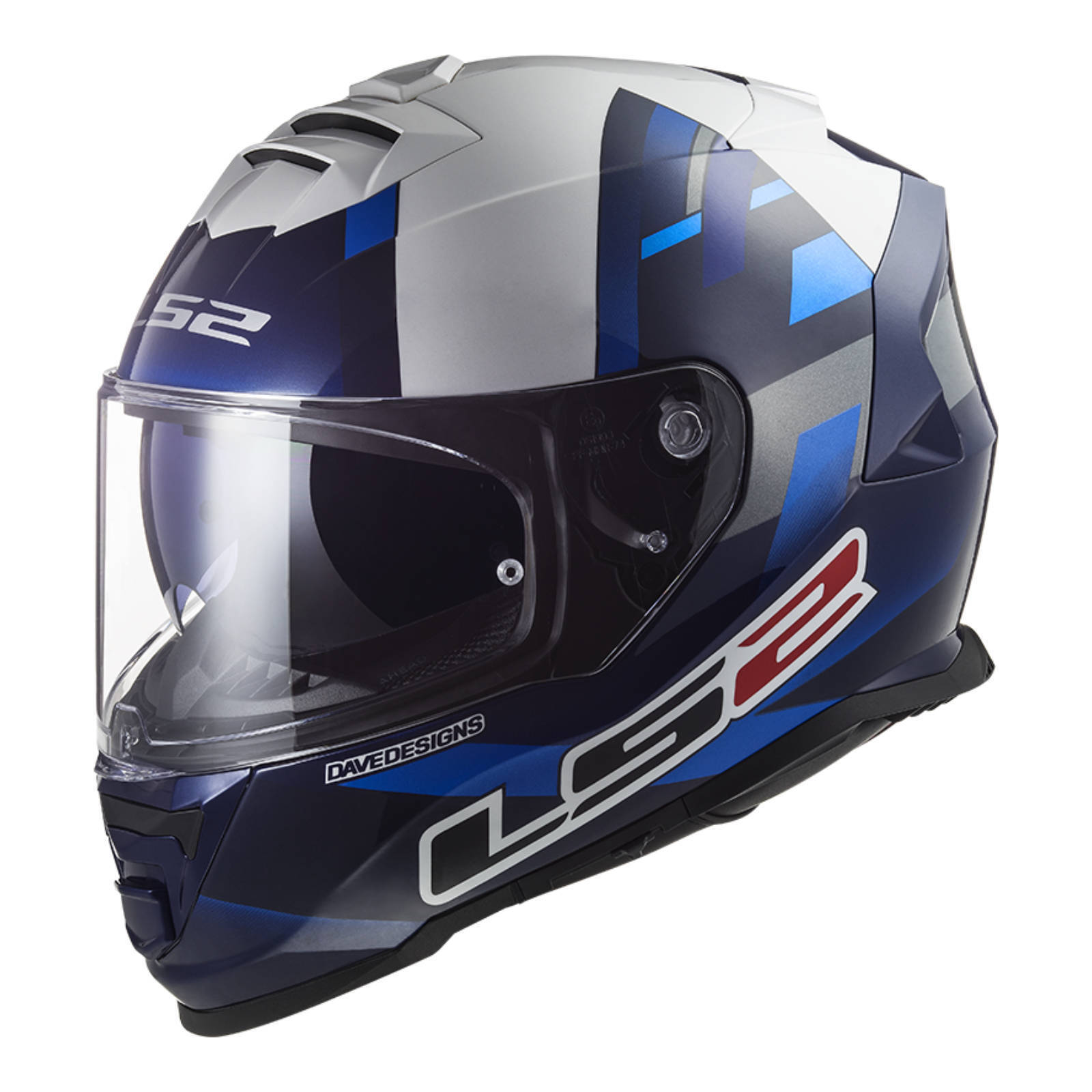 LS2 FF800 Storm Mcphee Replica Helmet - Blue / White (S)