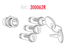 SHAD 20062R Lock Cylinder/Keys set (3) - (SH23 & Prev SH35/36 RED keys)