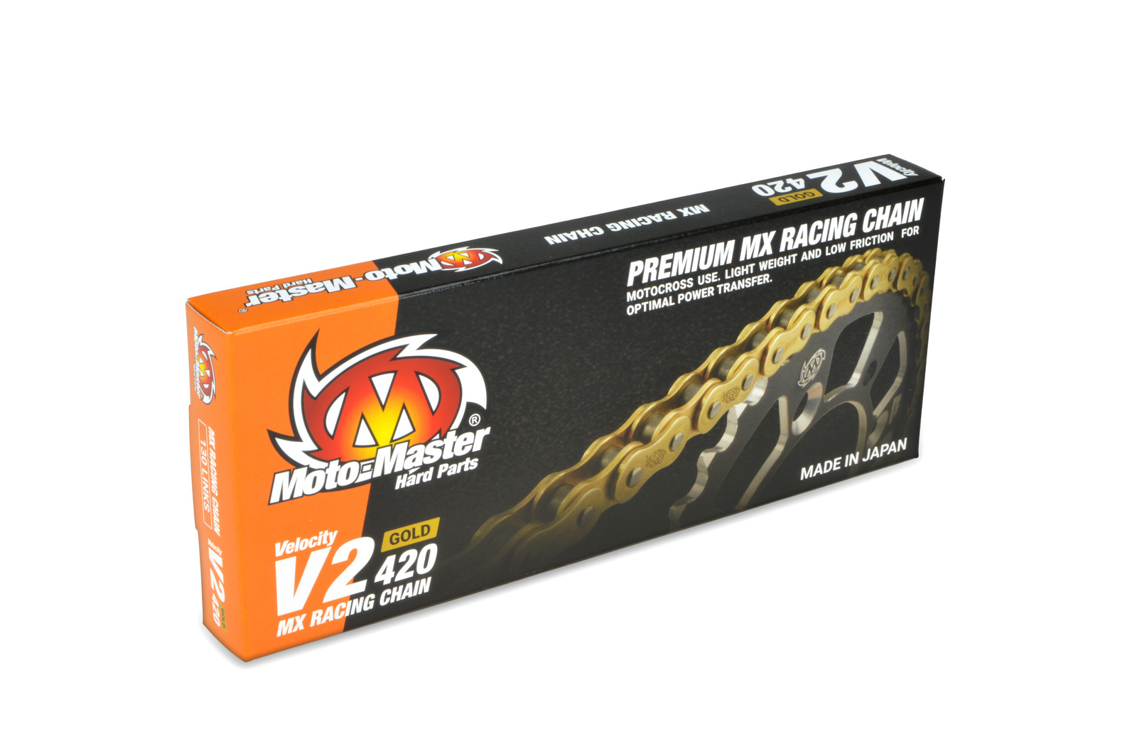 Moto-Master V2 420 130 Link Gold MX Race Chain