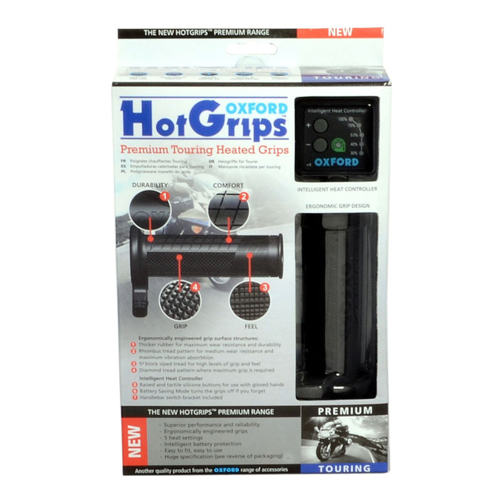 OXFORD OXFORD HOT GRIPS PREMIUM TOURING with V8 SWITCH