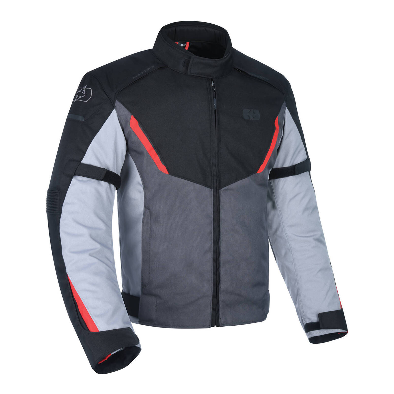 Oxford Delta 1.0 Waterproof Jacket - Black / Grey / Red (4XL)