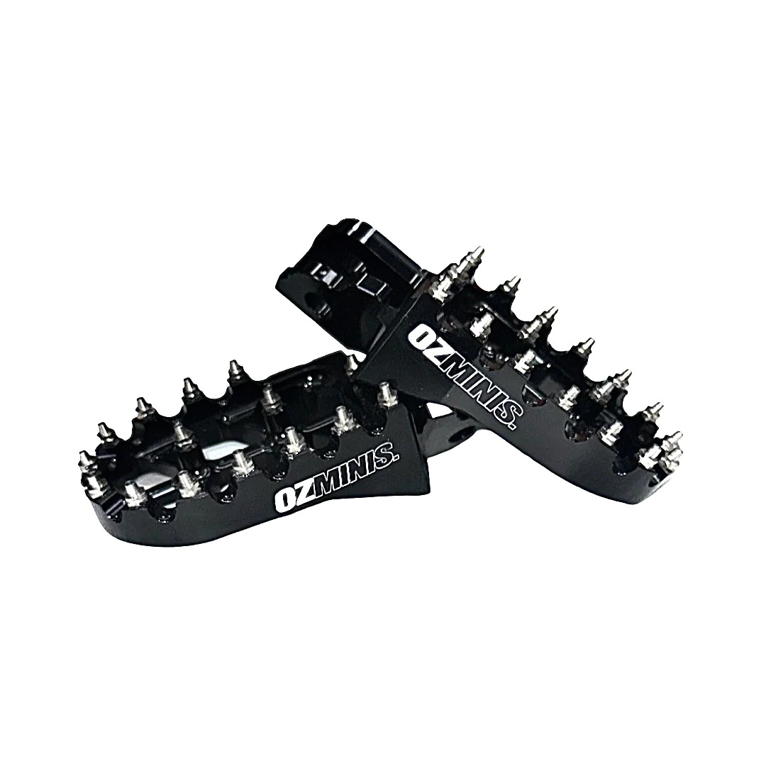 Ozminis CRF110F Direct Fit Footpegs (Black)