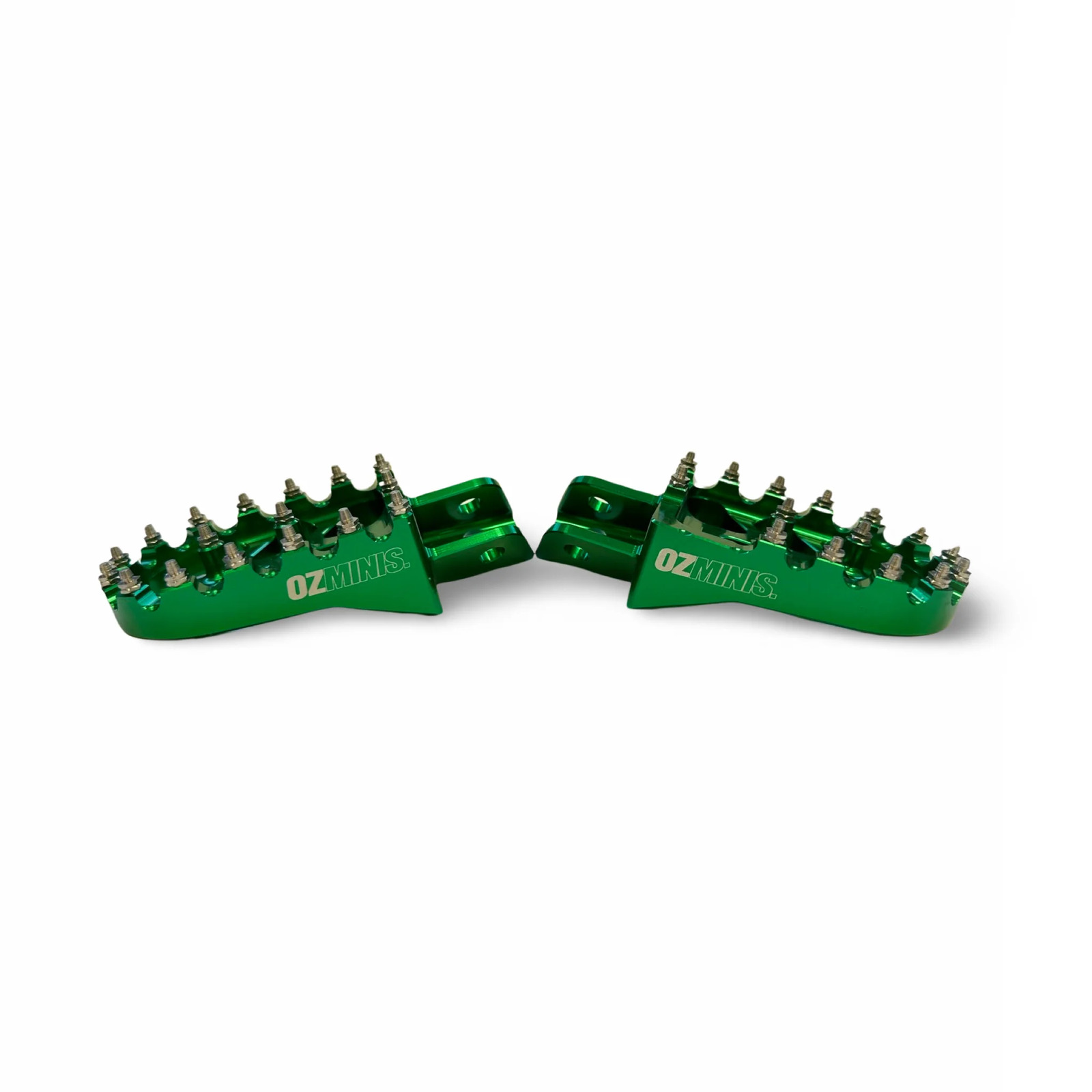 Ozminis KLX110 Direct Fit Footpegs (Green)