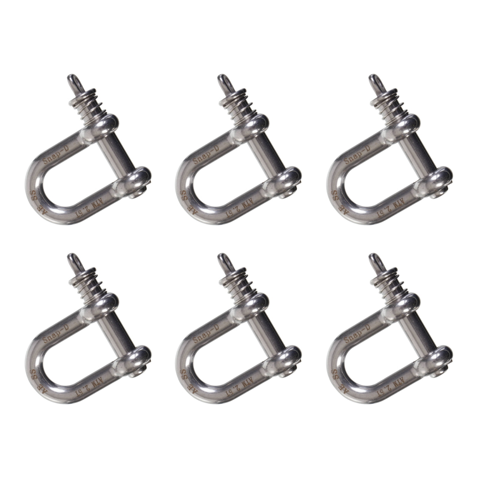 SNAP-D 12MM D SHACKLE - 6 PACK SPECIAL