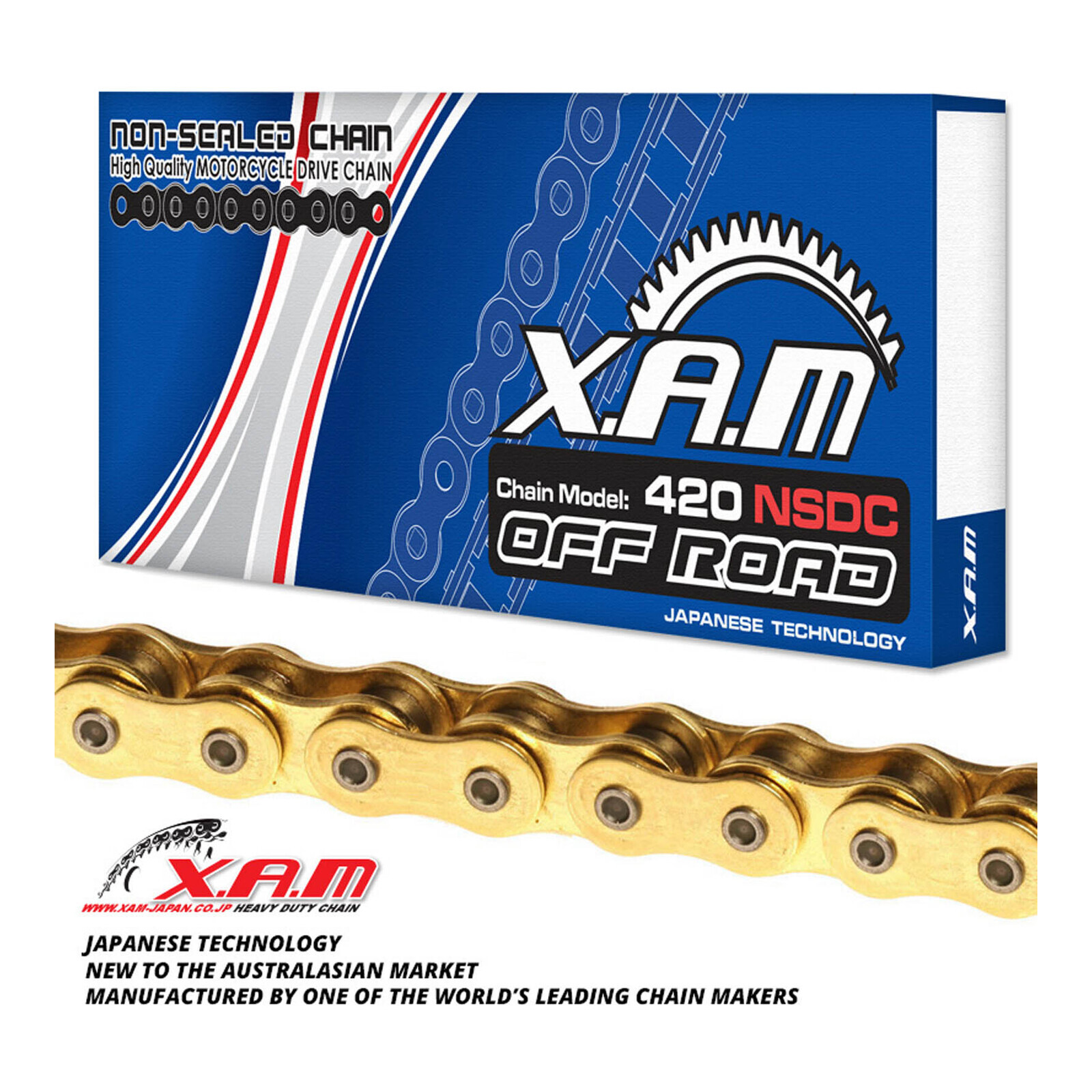 XAM 420NSD Non-Sealed Chain - Gold / Black (120L)