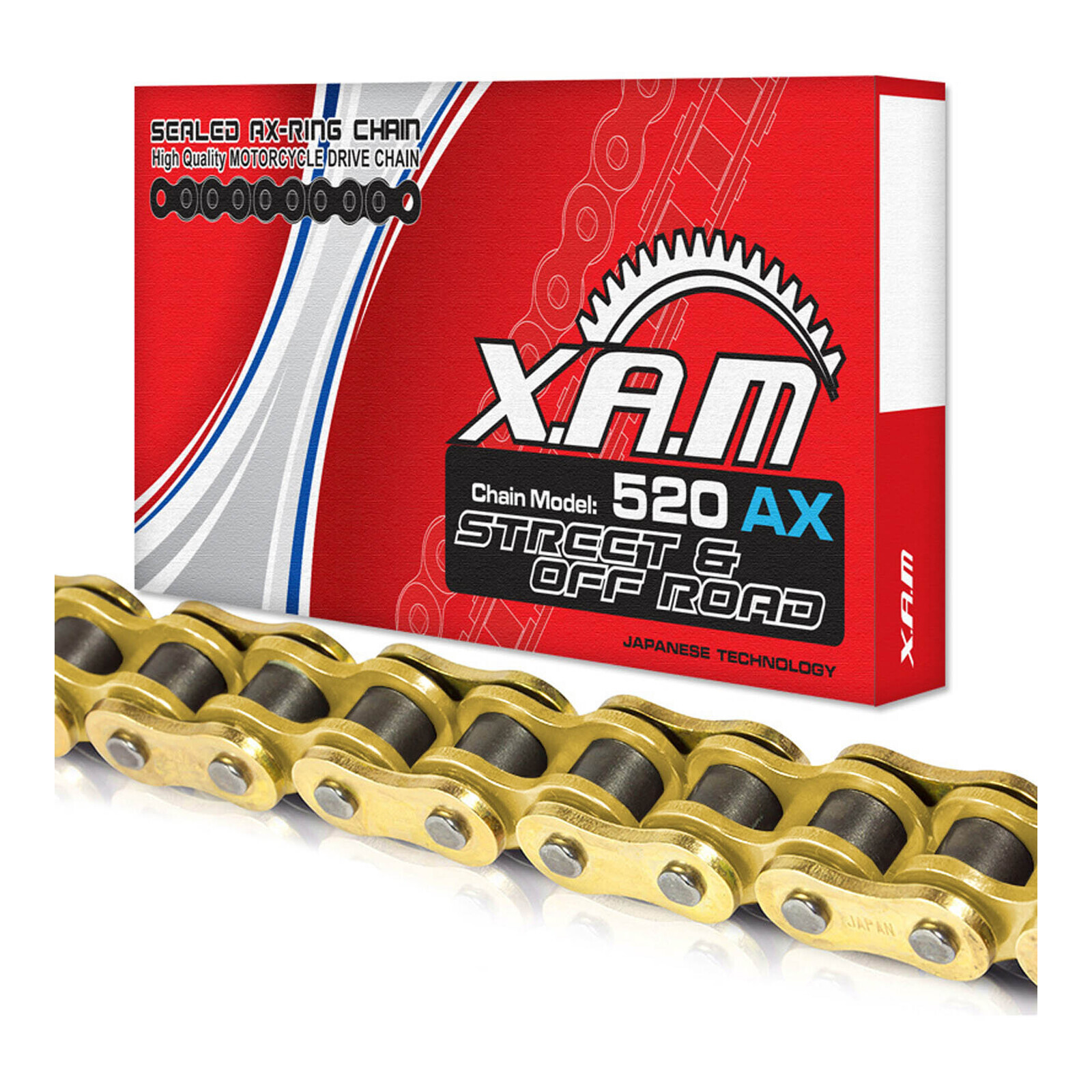 XAM 520AX X-Ring Chain - Gold / Gold (104L)