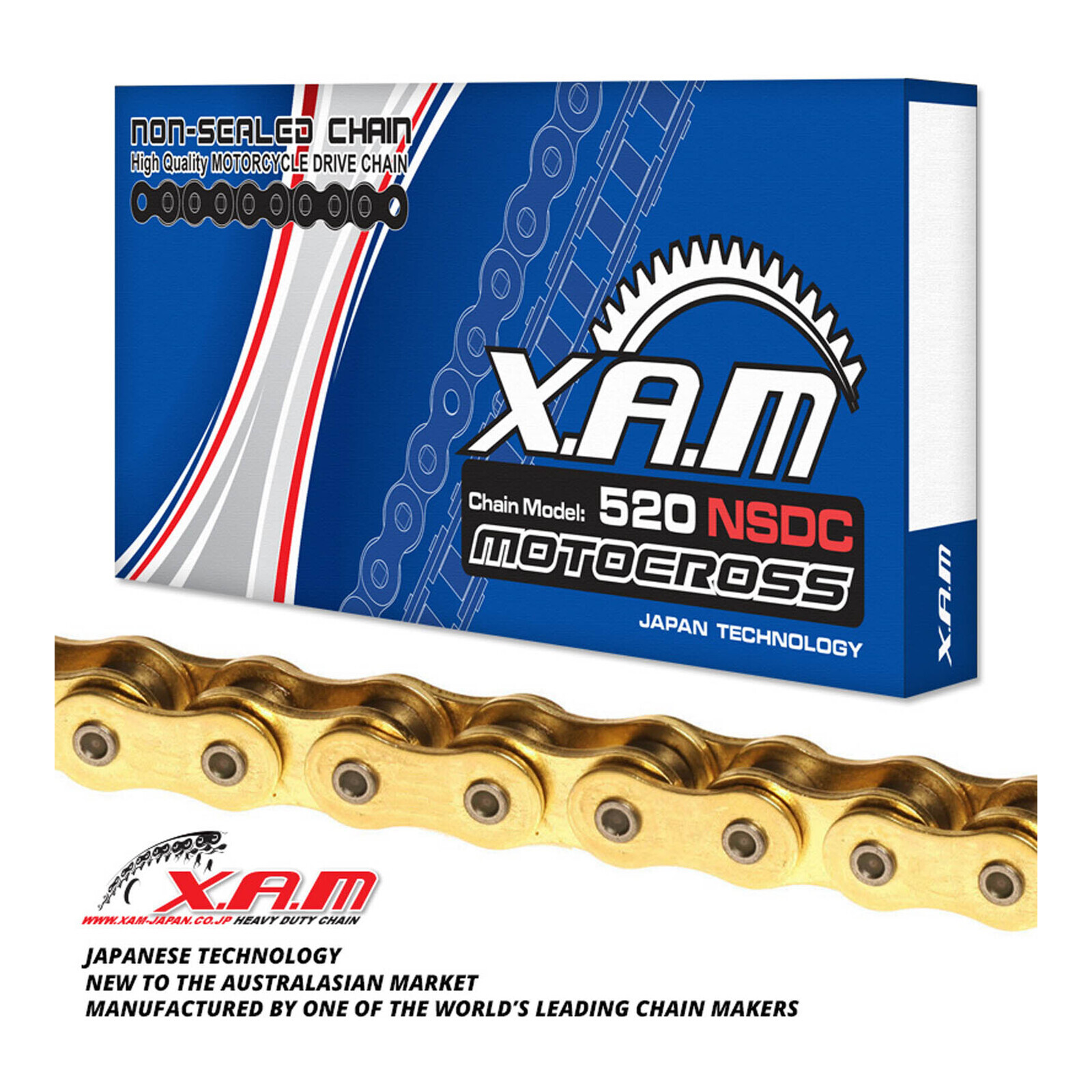 XAM 520NSDC Chromised Chain - Gold / Gold (104L)