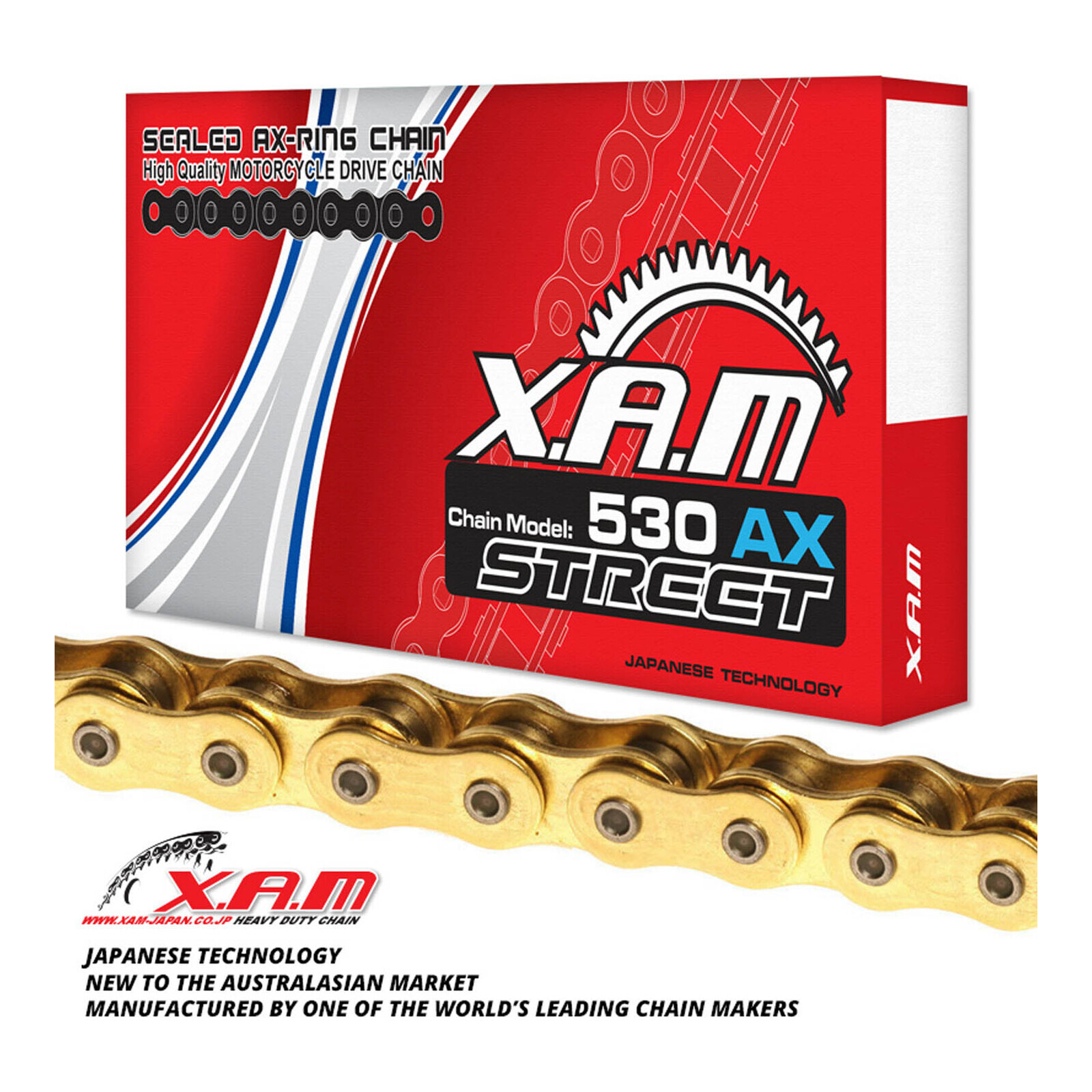 XAM 530AX X-Ring Chain - Gold / Gold (102L)