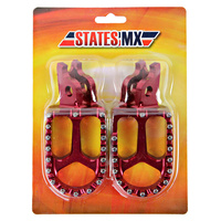 FOOTPEGS STATES MX HONDA RED