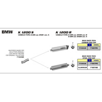 ARROW 71323MI [RAS]: LINK PIPE INOX RE #71697 - BMW K1200S/R 05>06       [2