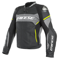 DAINESE RACING 3 D-AIR PERF. JACKET BLK-MT/CHARCOAL-GRY/FLUO-YEL/50