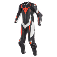 DAINESE KYALAMI 1PC PERF. SUIT BLACK/WHITE/FLUO-RED/52