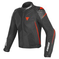 DAINESE SUPER RIDER D-DRY JACKET BLACK/BLACK/FLUO-RED/52