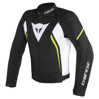 DAINESE AVRO D2 TEX JACKET BLACK/WHITE/FLUO-YELLOW/46