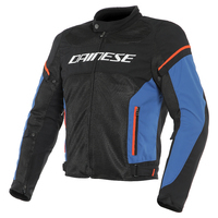 DAINESE AIR FRAME D1 TEX JACKET BLACK/LIGHT-BLUE/FLUO-RED/46