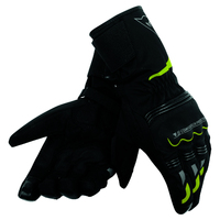 DAINESE TEMPEST D-DRY LONG GLOVES BLACK/FLUO-YELLOW (UNISEX)