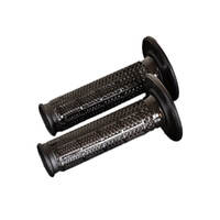 Renthal Black / Black Ultra Tacky Half Waffle MX Tapered Grips