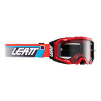 Leatt 5.5 Velocity Google  - Red Light Grey 58%