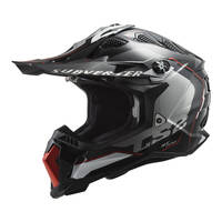 LS2 MX700 Subverter Evo Arched Helmet - Black / Titanium / Silver