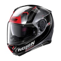 NOLAN N87 SKILLED SCRATCHED CHROME RED