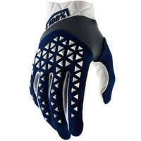 100% Airmatic Navy/White/Steel Gloves