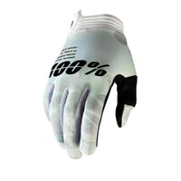 100% iTrack White Camo Gloves