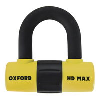 Oxford Disc Lock & Padlock HD Max 14mm - Yellow