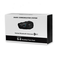 SCS S-9 Motorcycle Bluetooth Intercom Headset - Dual Pack