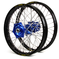 Talon/Excel Yamaha YZ250-450F 2014-2024 21/19 Black Rim/Blue Hub Wheel Set