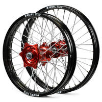 Talon/Excel 21/19 Honda CRF250/450 2014-2022 Black Rim/Red Hub Wheel Set