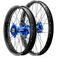 Talon Husqvarna TE-FE 125-250-300-450-501 2016-2023 21/18 Black Rim/Blue Hub Wheel Set