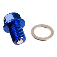 Whites Magnetic Sump Plug M12 x 15 x 1.5 - Blue