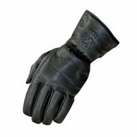 Merlin Gloves Stone Leather - Black
